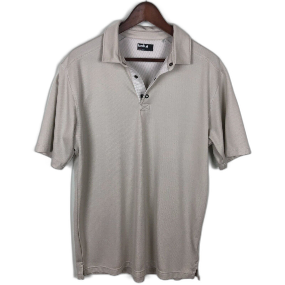 Bolle Oatmeal Cream Golf Polo Men's Size Large